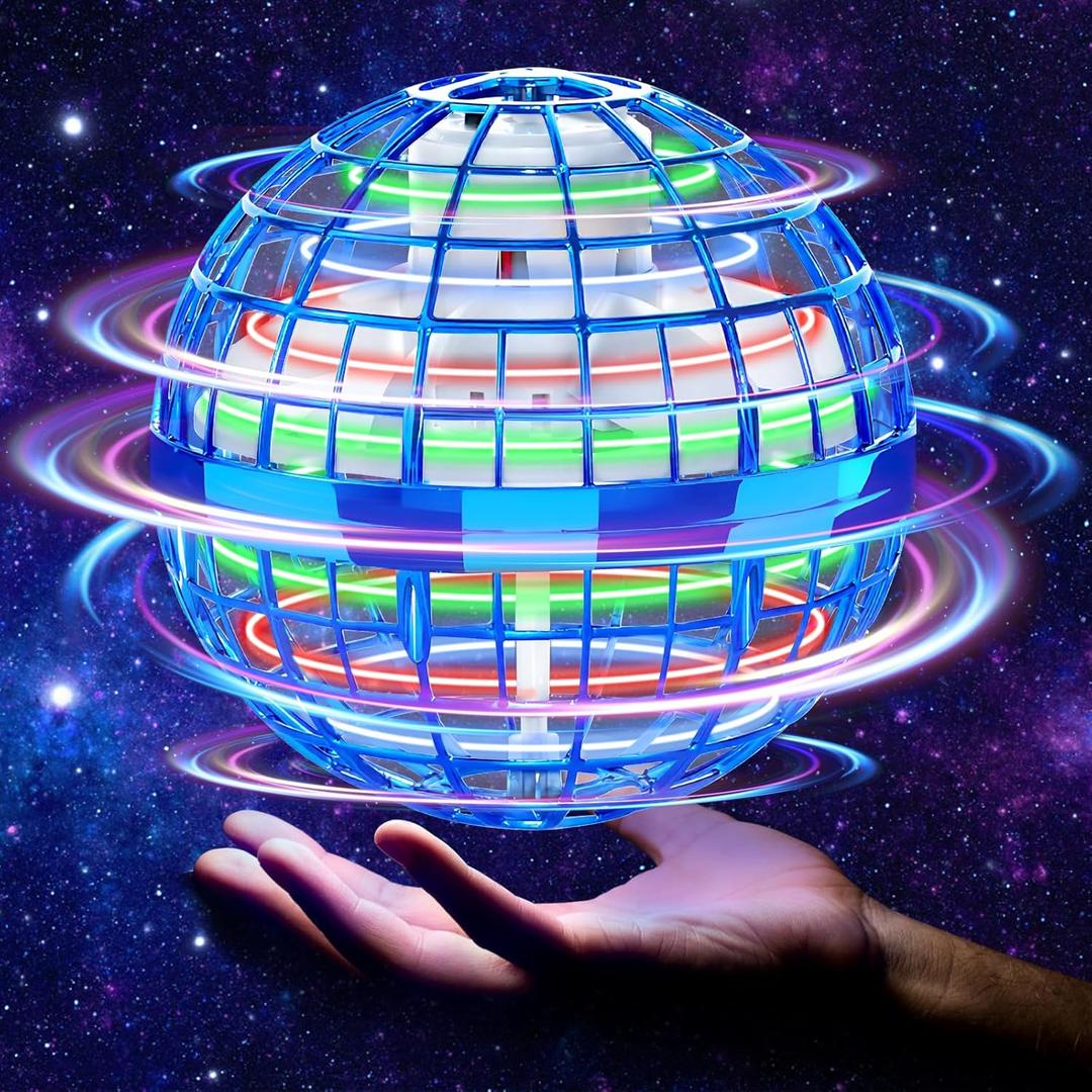 Flying Orb Ball Toys 2025, Cosmic Fly Ball Globe Boomerang,Galaxy Hover Balls Hand Drone Orbit Fidget Spinner, Cool Toy Gifts for 6 7 8 9 10+ Year Old Boys Girls Outdoor Toys (Blue)