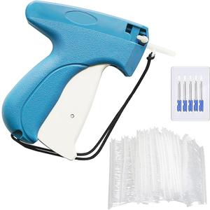 Tagging Gun for Clothing, 1606pcs Price Tag Gun Kit for Clothes Labeler, Garment Tag Attacher Gun with 6 Steel Needles and 1600 1-in Barbs Fasteners (Not Stitch Gun) (Blue)