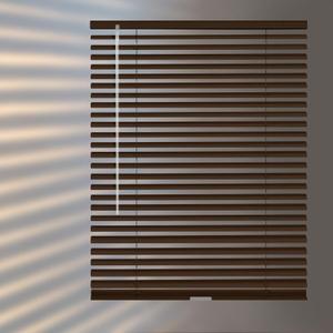 Aluminum Mini Blinds for Windows Cordless Horizontal Window Shades for Light Adjustment, Metal Venetian Blinds Waterproof for Bedroom, Bathroom, 28" W x 64" H, Brown