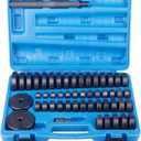 52 in 1 Custom Bushing Driver Set, Transmission Bushing Driver Removal Set Wheel Axle Bearing Race and Seal Installer Tool Kit (Blue)