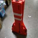 RELIANCER Expandable 7.41 ft Safety Barricade,Retractable Security Barrier Water Filled Weighted Base,Adjustable Traffic Barricades,Outdoor Crowd Control Barriers, Driveway Isolation Gate,Garden Fence