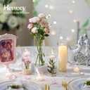 Hewory Glass Cylinder Vases for Centerpieces: 7+6" Tall 32Pcs Clear Small Bud Vases for Flowers Wedding Party Table Decoration - Skinny Hurricane Candle Holders for Floating Candles
