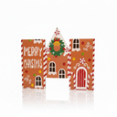 Soulchen 3 Pcs 39.4 Inch Gingerbread Backdrop Cardboard Cutout Gingerbread Man House Christmas Photo Booth Props Background Stand up Christmas Party Decorations Games for Party Supplies
