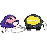 [2 Pack]Cartoon Cover For Beats Studio Buds/Buds + Case, 3D Funny Kawaii Cute Case for Beat Studio Bud-s Plus Cover for New Beat Stud-io Wireless Earbud for Boy Girl Kid with Cleaning Pen(Sponge&Star)