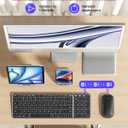 seenda Bluetooth Keyboard and Mouse Combo for Mac, SKM64-2 Rechargeable Silent Wireless Keyboard Mouse Compact Slim, 3 Multi-Device Connection, Compatible for Mac MacBook Pro/Air iPad, Black Gray