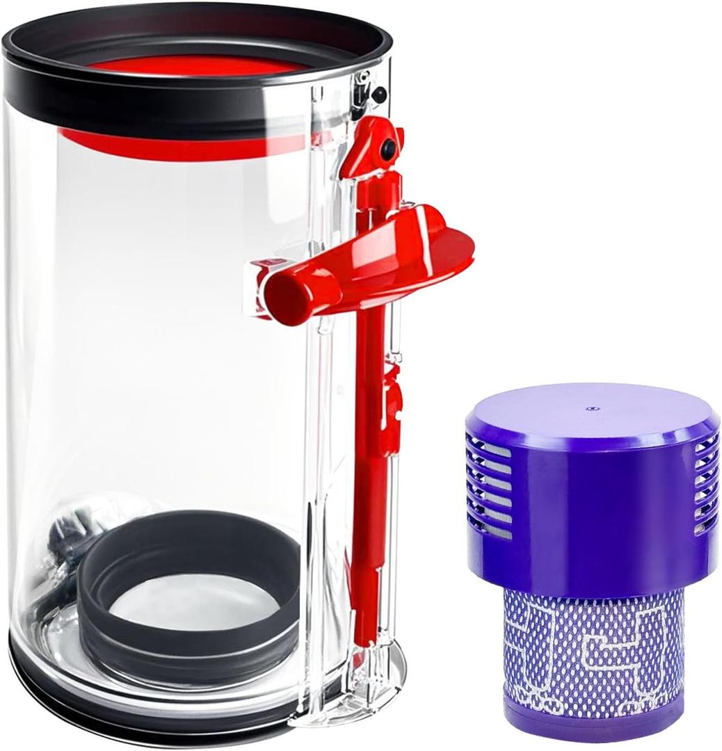 Canister Replacement for Dyson Cyclone V10 Animal/Absolute, V10 Total Clean, Cordless Vacuum Cleaner for Dyson SV12 Dust Bin Part with Filter[Part No.969509-01]