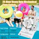 T101M Pool Pump Timer Mechanism Only, 24-Hour 120V, 40A, 60Hz, SPST Mechanical Time Switch, 12 ON/Off Operations, Pool Timer for Pumps, Lights, Fans, and HVAC Systems