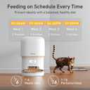 Automatic Cat Feeder, 3L Cat Food Dispenser with Anti-Jam Design, Over 180-day Battery Life, 1-6 Meals Per Day with Stainless Steel Cat Bowl, Keep Dry Food Fresh, Timed Pet Feeder Also for Small Dog