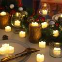 Topstone Remote Controlled Led Tea Lights,Flameless Candles with Timer,CR2450 Battery Powered Candles, Electric Votive Candle,for Festival Decoration and Wedding,Pack of 12,Warm White Light Color