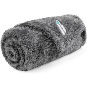 PetAmi Dog Blanket for Small Dogs Grey, Fluffy Soft Puppy Blanket, Sherpa Fleece Cat Blanket for Kitten Doggie, Calming Pet Blanket Throw for Couch Sofa Bed Washable, Small 24x32 (Gray)