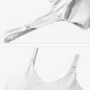 V VOCNI Nursing Tank Tops for Breastfeeding Workout Crop Top Longline Nursing Sport Bra Maternity Bras for Pregnancy (White, M)