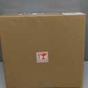 Okllen 12 Pack Plastic Round Charger Plates, 13" Dinner Charger Dessert Plates with Gold Rim, Vintage Charger Serving Plates for Catering, Wedding, Tabletop Decor, White, Floral Trim