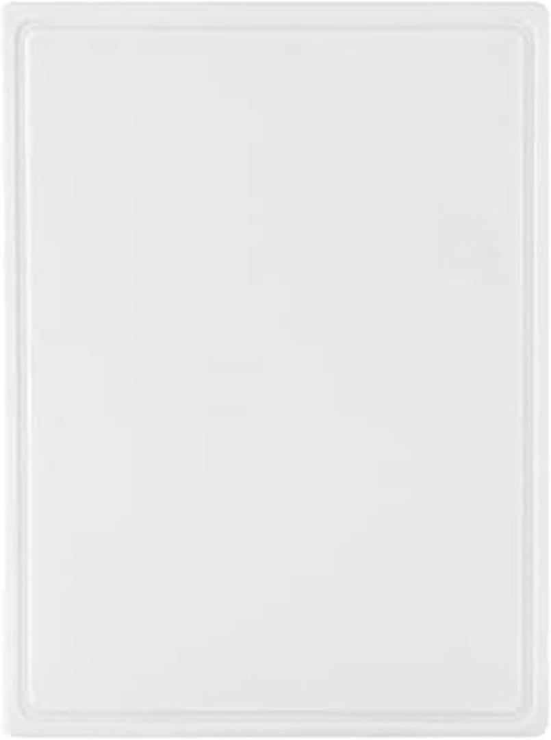FARBERWARE Extra-Large Plastic Cutting Board, 15x20 Inch Dishwasher-Safe Chopping Board with Juice Groove, Non-Slip Surface, Durable, White, 20.1"L x 15"W