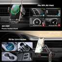 Dual Coil 15W Cup Phone Holder Mount,Wireless Car Charger Auto-Clamping Fast Charging Vent Phone Holders for Your Car for iPhone 17/16/15,Samsung Flip S25 S24 S23 S22 Ultra