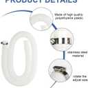 Pool Filter Pump Hose for Intex Pool Accessories - 1.25"Diameter Replacement Pool Hoses for Above Ground Pools Parts Compatible with Coleman ＆ Bestway,59"Long With 8 Clamps (2, White)