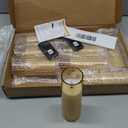 Flickering Flameless Candles Battery Operated with Remote and 2/4/6/8 H Timer Acrylic Led Pillar Candles Pack of 9 (appr D2.3"xH5.5"6.5"7.5")with Realistic 3D Wick Candles for Home Decor(Gold)