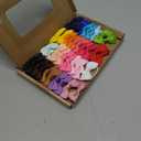 CLLOT 40Pcs 2 Inches Baby Bows Hair Ties Mini Boutique Hair Bows Durable Elastic Rubber Ribbon Hair Band Accessories for Toddlers Infants Kids Under 2 Years Old