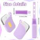 2 x Silicone Case Compatible with Touchland Hand Sanitizer Spray 1 fl oz, Protective Holder for Hand Sanitizer Spray Keychain Cover Accessory (Purple)