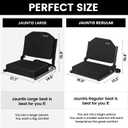 Jauntis Stadium Seats for Bleachers, Bleacher Seats with Ultra Padded Comfy Foam Backs and Cushion, Wide Portable Stadium Chairs with Back Support and Shoulder Strap Regular - 16.9"W x 13.2"D x 15.4"H