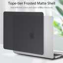 Tuiklol for M4 MacBook Air 13.6 inch Case 2025-2022 Release Model A3240 A3113 A2681 with M3 M2 Chip,Laptop Hard Shell Cases with Keyboard Cover & Screen Protector & Camera Cover, Matte Black