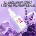 6 x CHUCHU Nail Growth and Strengthener Oil for Cuticle - Repair Moisturizing Treatment - Natural Jojoba Vitamin B & E Nail Oil for Dry Cracked Nails (Lavender 02)