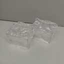 Mini Betta Fish Tank, Small Fish Bowl for Temporary Space, 0.2 Gallon Stackable Cube Tank with Betta Leaf and Gravels for Small Fish, Insect, Shrimp, Crab, Spider.(Pack-1)