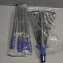 Adjustable Metal Leaf Rake Long Handle, Garden Rakes for Lawns Heavy Duty Leaves with Expandable Head 8-17", Yard Women Kids Rake for Gardening RV Camping