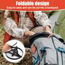 Camping Tripod, Folding Campfire Tripod Fire Pit Stand Heavy Duty Open Camp Fire Cooking Holder Portable Foldable Cookware Rack Accessories for Outdoor Kitchen Cast Iron Dutch Oven Grill, Black