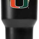 Gametime Sidekicks Miami 30oz Black Tumbler - Officially Licensed, 18/8 Stainless Steel, Double-walled, Vacuum-insulated, UV LED Printed Logos, Sweatless, Stays Hot/Cold - UChain