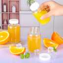 12 Pack 4 oz Glass Juice Shot Bottles with Caps, 120 ml Empty Wellness Shot Bottle, Reusable Clear Glass Bottles with Lids for Juice, Ginger Shots and Homemade Beverages