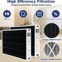 X6675 Merv 16 20x25x5 Furnace Air Filter Compatible with Lennox X6675 and Lennox HCC20-28 HVAC System, Part Number HCF20-16, 2 Pack