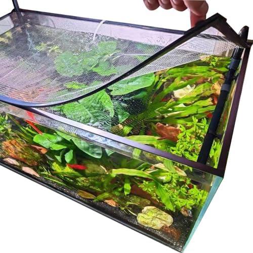 Magnetic Aquarium lid Fish Tank Hood top Cover Anti-Jumping net Cover mesh to Protect Fish Jumping Out of Fish Tank