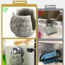 Zoeeker Ceramic Sponge Holder, Kitchen Sponge Holder Sink Caddy Organizer Dish Rack for Kitchen Sink Suction, Bathroom, Brush, Special Gray