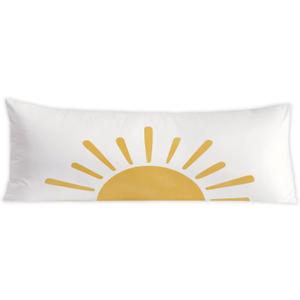 Boho Cute Sun Sunshine 20x54 Body Pillow Cover, Boho Sunshine Nursery Decor, Kids Room Decor, Modern Horizontal Sun Sunset Sunrise Decorative Long Body Pillow Cases for Bed Couch