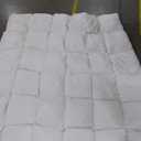 DROVAN Mattress Topper Queen Size - Extra Thick Mattress Pad Cover - Pillow Top Deep Pocket with Breathable 7D Spiral Fiber Filling Cooling Mattress Cover (White)
