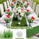 6 Set Golf Party Table Decoration Include 1 Artificial Turf Table Runner 12 Mini Balls 6 Flags 6 Bucket 90 Faux Grass Centerpieces for Golf Masters Party Sport Themed Birthday DIY Decor Favors