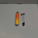 Maestri House Rechargeable Milk Frother with Stand, LunaFro Handheld Electric Foam Maker Waterproof Detachable Stainless Steel Whisk Drink Mixer Foamer for Lattes, Cappuccino (Gradient Orange)