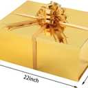 UoeRing Gold Extra Large Gift Box 2Pcs 22x17x9 inch, luxury Gift Box with Lid for Presents Birthday Christmas Valentine's Day (Includes Pull Bows,Card,Envelope,Filler)
