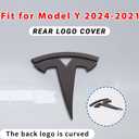 Emblem Cover Compatible with Model Y 2024 2023 2022 2021 2020 Accessories 3 PCS