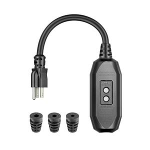 DEWENWILS GFCI Replacement Plug Inline Assembly, Auto-Monitoring GFCI Extension Cord, Manual Reset 3-Prongs Plug for Power Pressure Washer, Power Tools, Lawn Equipment, SJTW 14/3, UL Listed, Black