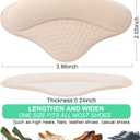 6 Pairs Heel Pads Heel Grips Liner for Loose Shoes, Heel Cushion Pads Heel Inserts for Shoe Too Big Men Women- Ultra Soothing Heel Protectors for Heel Pain, Heel Slipping, Blisters, Friction (Black,Beige)