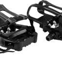 SPD Bike Pedals with Toe Clip Straps Cage Compatible with Shimano SPD 9/16'' for Peloton/MTB/Spin/Indoor/Exercise Bicycle Pedals Replacement Assecories