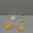 33 oz Glass Food Storage Jars with Airtight Lids, Clear Glass Jar with Bamboo Lid, Airtight Food Canister for Tea, Candy, Coffee, Sugar, Cookie, Snack. (Round | 5+6 Inch)