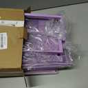 Gianotter Wood Monitor Stand Riser, Desk Organizer with Drawer and 2 Pen Holders, 2-Tier Workspace Organizer for Office Supplies (Purple Wood)