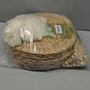 24 PCS Round Woven Placemats Set, 8 Boho Rattan Tablemats 13" Natural Water Hyacinth Farmhouse Place Mats with 8 Cotton Napkins, 8 Wooden Beads Napkin Ring for Kitchen Dining Table Decor