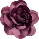 FUTIMELY Dainty Satin Fabric Rose Flower Large Brooch Pin Handmade Big Camellia Brooch Lapel Pins Wedding Party Dance Banquet Dress Suit Ceremony Clothes Accessories Jewelry Gifts for Women (Dark Pink)