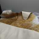 Rtizon Cowhide Rug for Living Room, Washable Cowhide Rug, Large Faux Animal Skin Rugs, Non-Slip Cow Print Area Rugs, 5x6 Feet Cowhide Rugs for Bedroom Office Kitchen Fireplace, Khaki