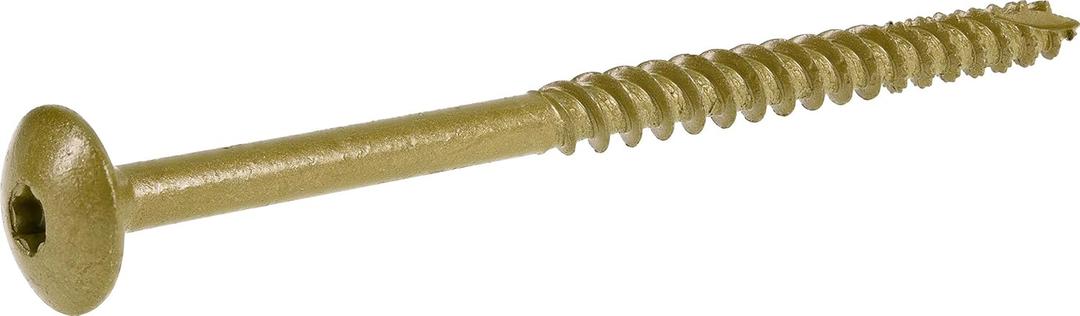 Lag Screws 4 Inch, Structural Wood Screw #14x 4, 98-PCS Heavy Duty Construction Screw, Rust Resistant, Washer Head, Black Coated Exterior Wood (98, Bronze, #14 x 4)