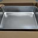 Kirecoo Stainless Steel Litter Box, Large Low Entry Metal Cat Pan Box, Indoor Litter Tray, Non Stick, No Smell, Easy to Clean, Pet Toilet Supplies for Cats