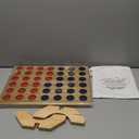 BSIRI Wooden Connect a Row in 4 - Board Games Kids Outdoor Toys Home Decor Rustic Yard Games Family Games for Kids and Adults Giant Jumbo Birthday Gifts for Men